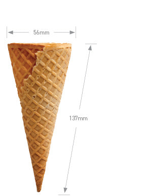 Flat Top Waffle cones size B - 288